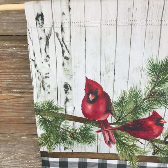 Male Cardinal Winter Garden Flag - Picture 3 of 7